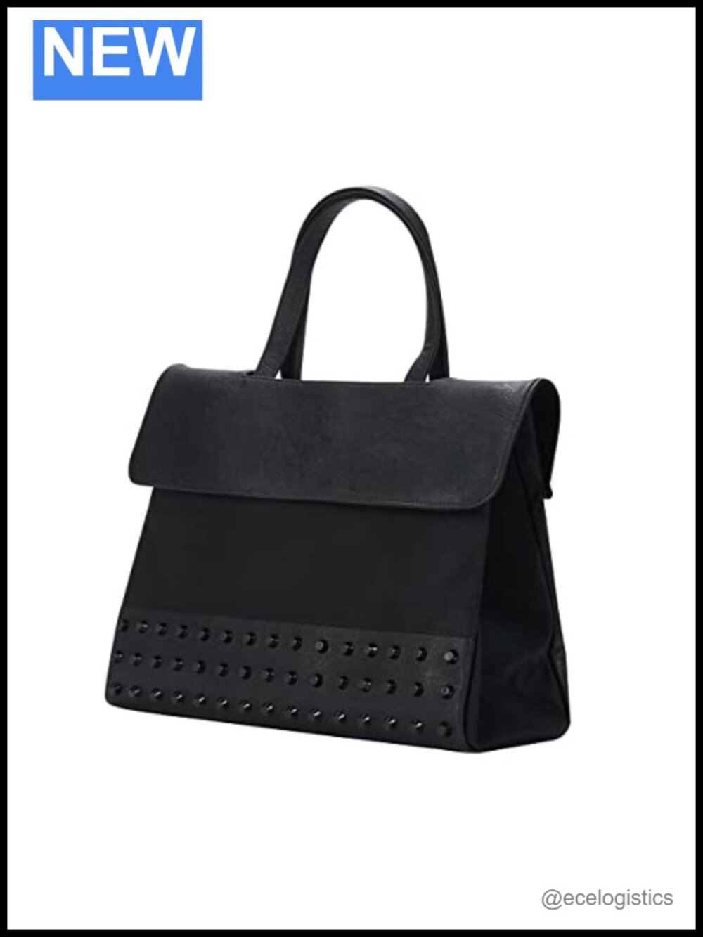 Faux Leather Tote Bag with Magnetic Snap, Shoulder Handbag for Women Travel